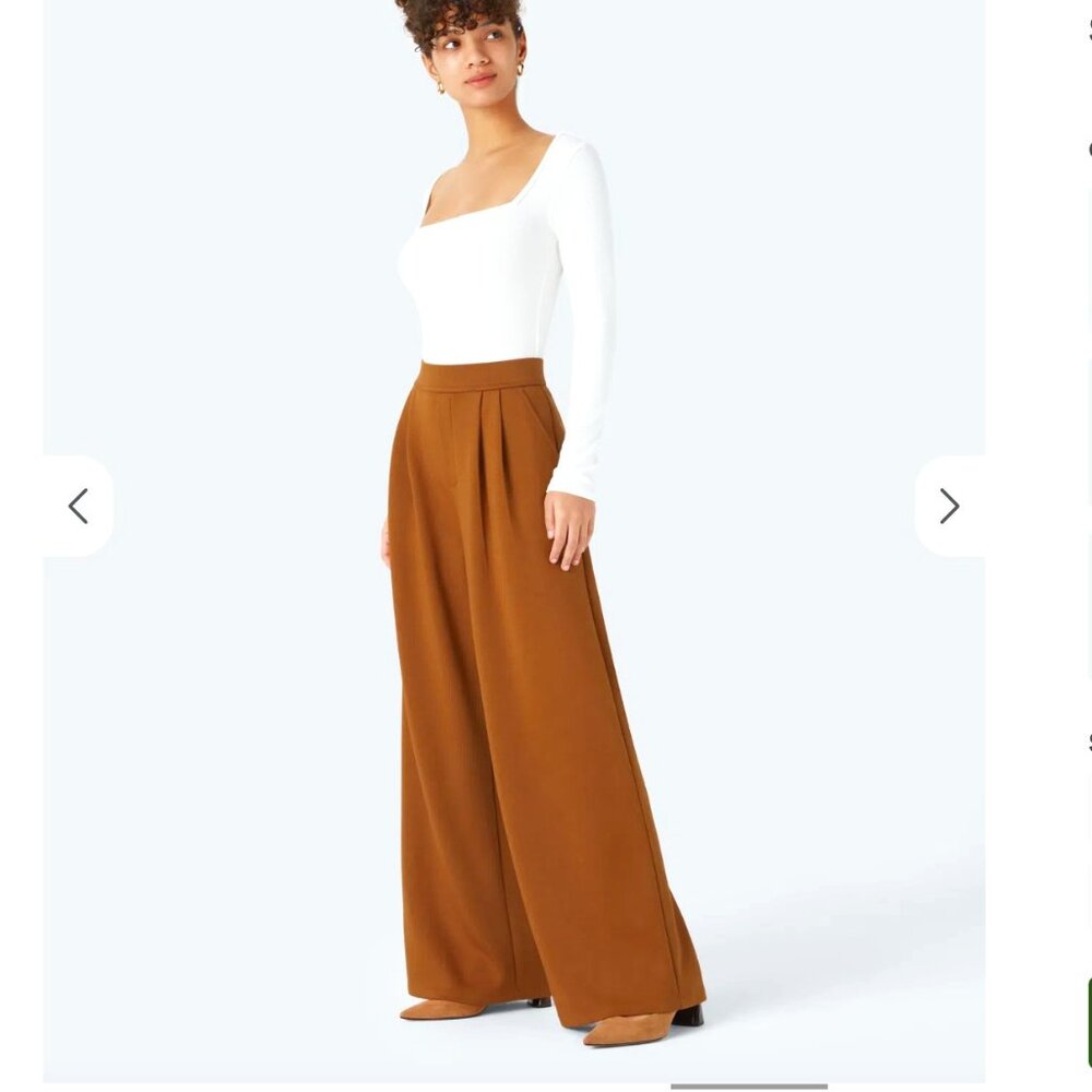 Halara High Waisted Side Pocket Wide Leg Work Pants